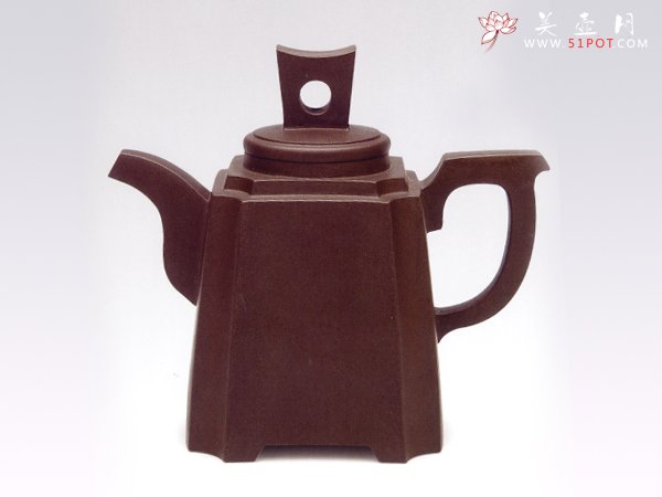 紫砂壶图片：抽角秦权 - 宜兴紫砂壶网