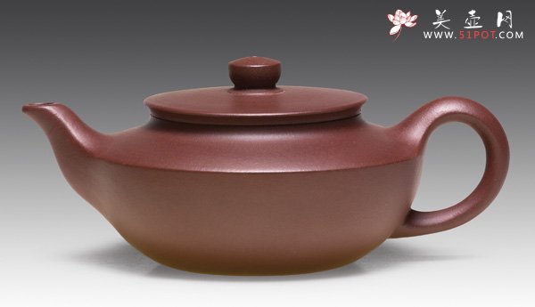 紫砂壶图片：汉扁壶 - 宜兴紫砂壶网