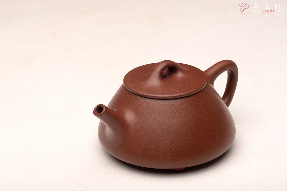 紫砂壶图片：乙未夏日作品 徐正涛全手传统经典 平盖小石瓢~ - 宜兴紫砂壶网