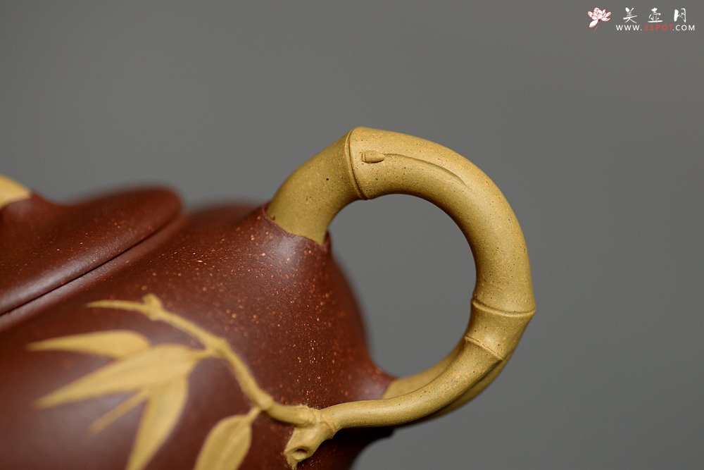 紫砂壶图片：单志萍实用花器  优雅之作  竹趣 - 宜兴紫砂壶网