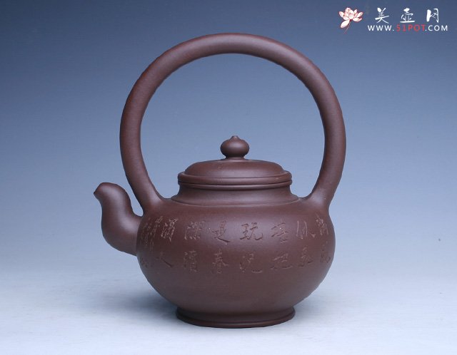 紫砂壶图片：汉风提梁 - 宜兴紫砂壶网