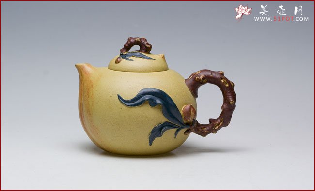 紫砂壶图片：蜜桃壶 - 宜兴紫砂壶网