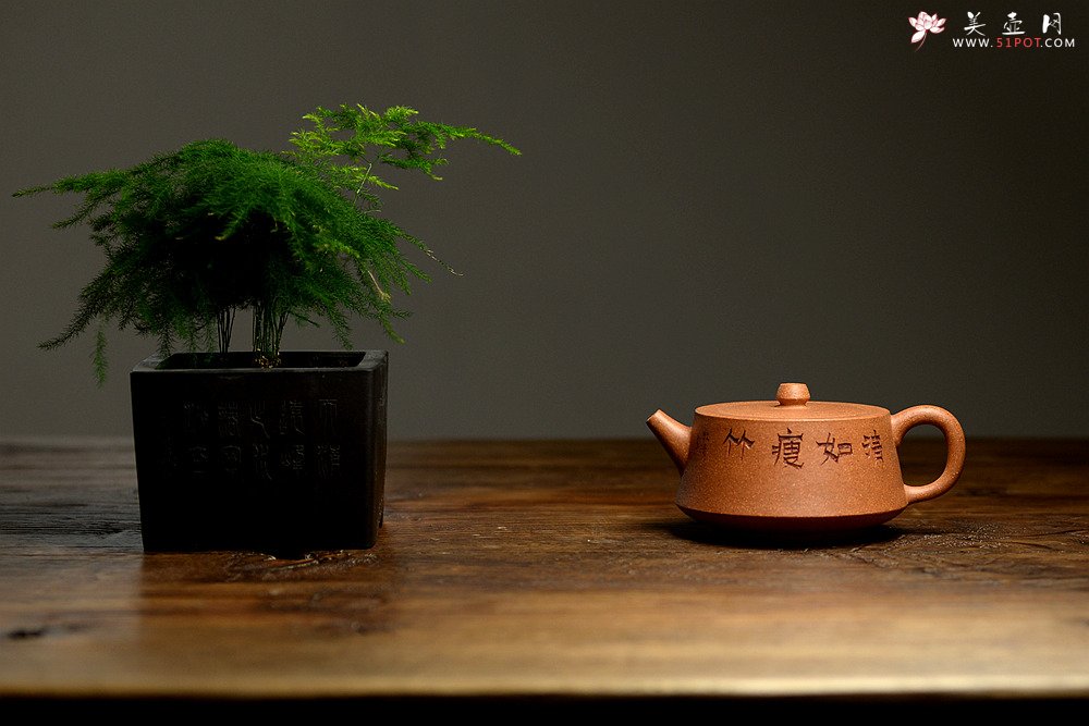 紫砂壶图片：朱牧清新品 古朴文气 线条流畅 精致作品 柱础 - 宜兴紫砂壶网