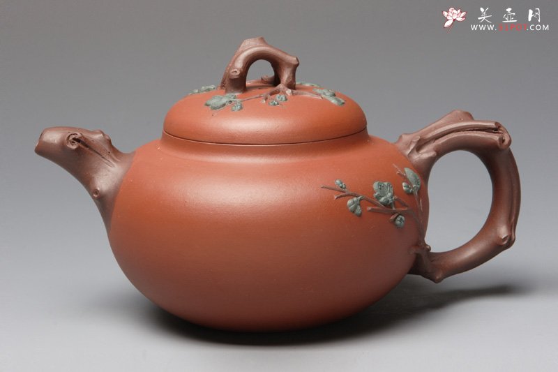 紫砂壶图片：喜梅壶 - 宜兴紫砂壶网