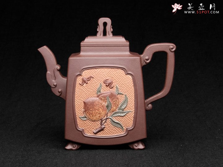 紫砂壶图片：福寿双全 - 宜兴紫砂壶网