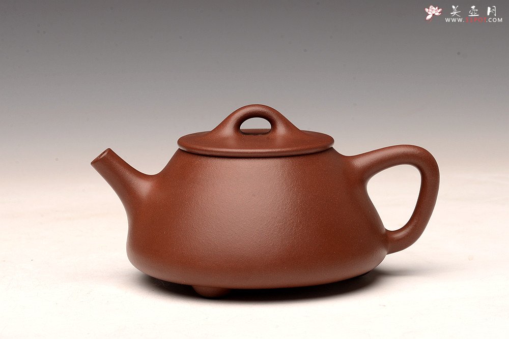 紫砂壶图片：乙未夏日作品 徐正涛全手传统经典 平盖小石瓢~ - 宜兴紫砂壶网