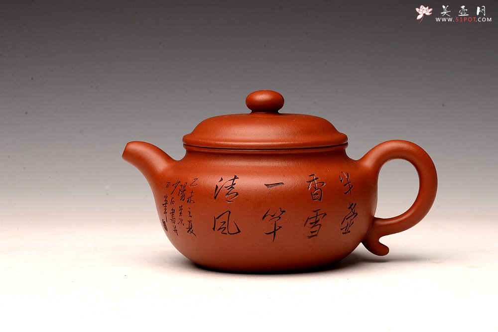 紫砂壶图片：张听钢装饰 传统实用 全手朱泥仿古 优质朱泥 - 宜兴紫砂壶网