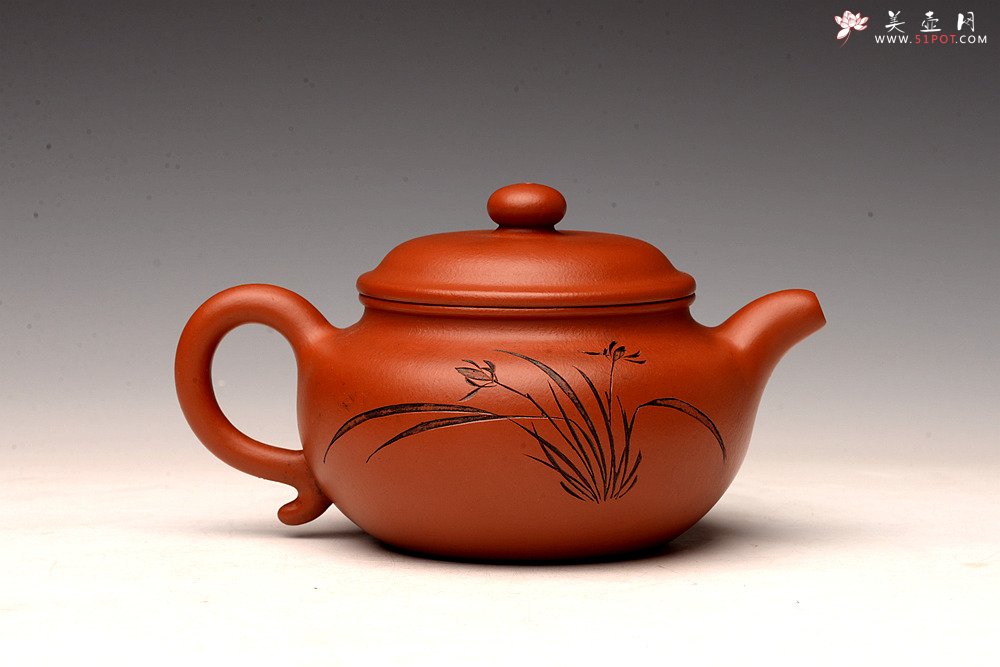 紫砂壶图片：张听钢装饰 传统实用 全手朱泥仿古 优质朱泥 - 宜兴紫砂壶网