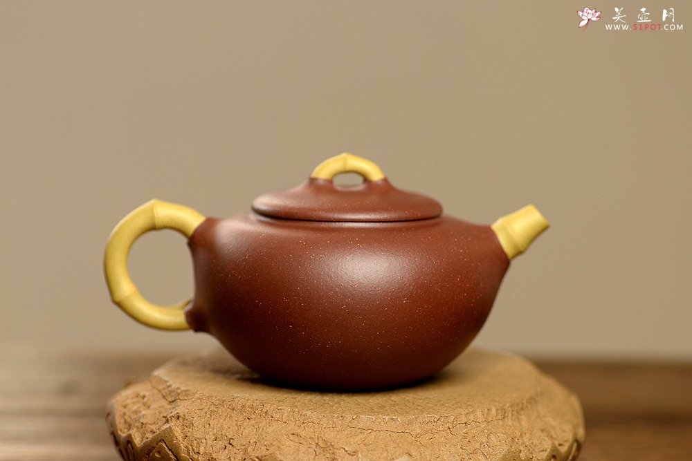 紫砂壶图片：单志萍实用花器  优雅之作  竹趣 - 宜兴紫砂壶网