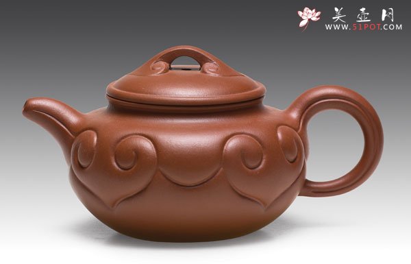 紫砂壶图片：仿古如意壶 - 宜兴紫砂壶网
