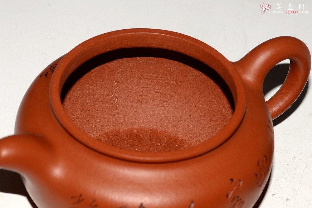 紫砂壶图片：张听钢装饰 传统实用 全手朱泥仿古 优质朱泥 - 宜兴紫砂壶网