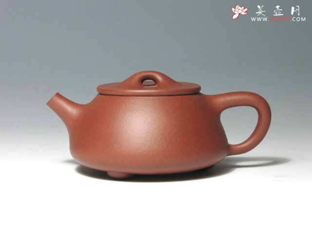 紫砂壶图片：纯手工平盖石瓢 - 宜兴紫砂壶网