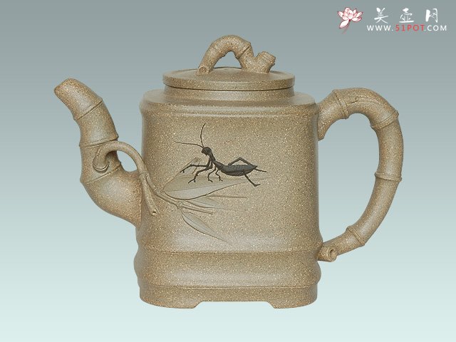 紫砂壶图片：四方竹段 - 宜兴紫砂壶网