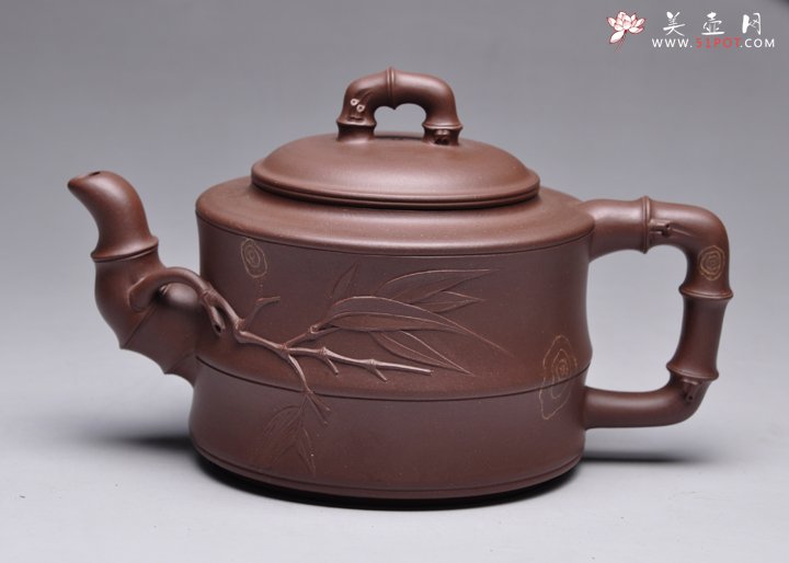 紫砂壶图片：将军竹壶 - 宜兴紫砂壶网