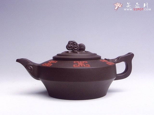 紫砂壶图片：六寿如意壶 - 宜兴紫砂壶网