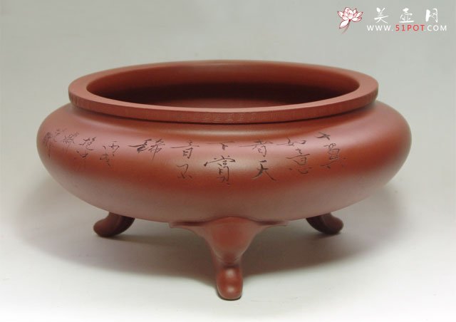 紫砂壶图片：吉祥水洗范曾画 - 宜兴紫砂壶网