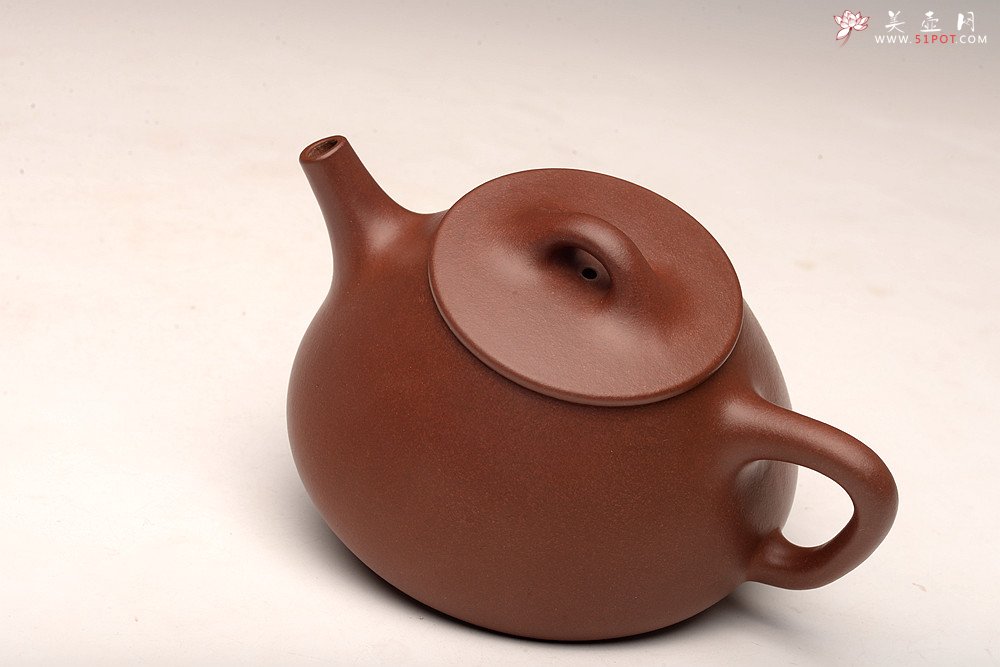 紫砂壶图片：乙未夏日作品 徐正涛全手传统经典 平盖小石瓢~ - 宜兴紫砂壶网