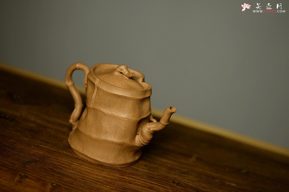 紫砂壶图片：林秀明最新作品 全手精品 文雅十足  清逸套组 一壶竹韵~ - 宜兴紫砂壶网