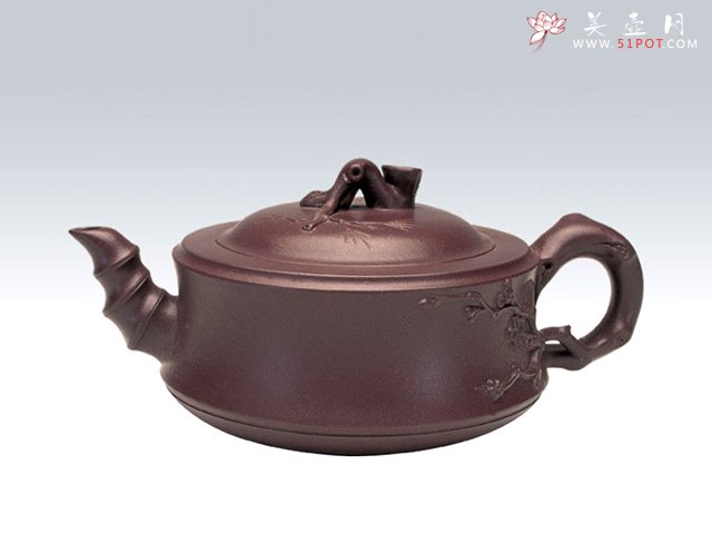 紫砂壶图片：大竹段壶 - 宜兴紫砂壶网