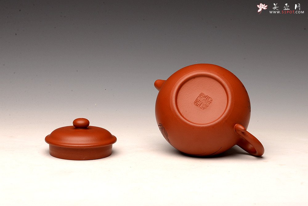 紫砂壶图片：张听钢装饰 传统实用 全手朱泥仿古 优质朱泥 - 宜兴紫砂壶网