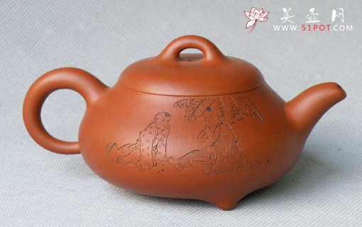 紫砂壶图片：满盖石瓢壶 - 宜兴紫砂壶网