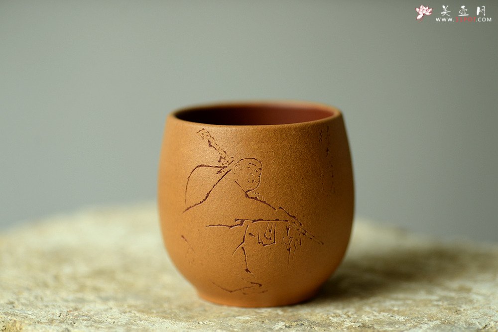 紫砂壶图片：曲峰雅致品茗杯 做工精致 - 宜兴紫砂壶网