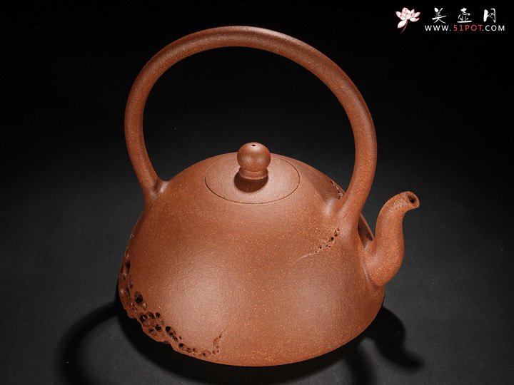 紫砂壶图片：清波提梁壶 - 宜兴紫砂壶网