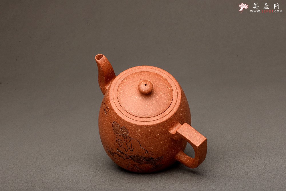 紫砂壶图片：祝福无限 壶势巍巍 刚毅圆润 全手高升壶 优质降坡泥 - 宜兴紫砂壶网