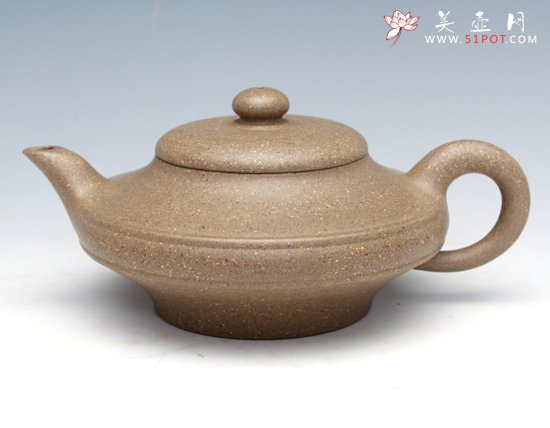 紫砂壶图片：双线扁灯 - 宜兴紫砂壶网