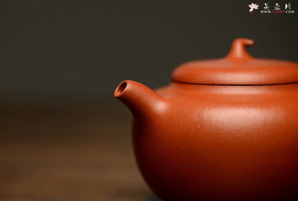 紫砂壶图片：优质朱泥 娇艳迷人 全手朱泥茄段 实用精品 - 宜兴紫砂壶网