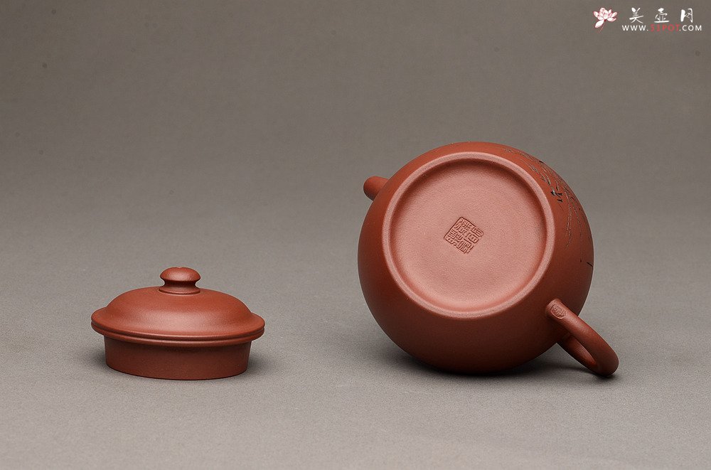 紫砂壶图片：高路装饰 詹黎明全手作品 线轮 炮管直流 杀茶利器  - 宜兴紫砂壶网