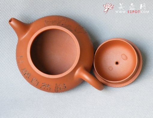 紫砂壶图片：满盖石瓢壶 - 宜兴紫砂壶网