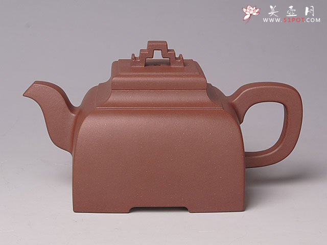 紫砂壶图片：四方桥顶壶 - 宜兴紫砂壶网