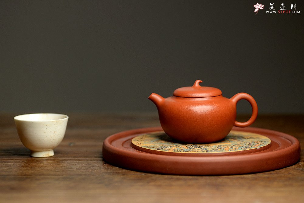 紫砂壶图片：优质朱泥 娇艳迷人 全手朱泥茄段 实用精品 - 宜兴紫砂壶网