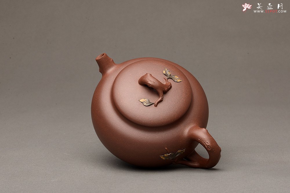 紫砂壶图片：饱满圆润 简意花货 全手脱颖 万阗阗夫人作品 - 宜兴紫砂壶网