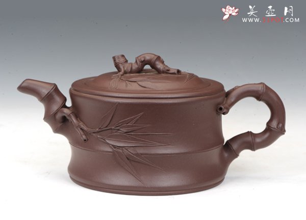 紫砂壶图片：竹段壶 - 宜兴紫砂壶网