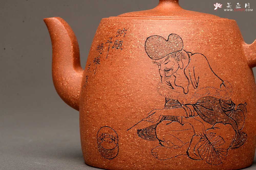紫砂壶图片：祝福无限 壶势巍巍 刚毅圆润 全手高升壶 优质降坡泥 - 宜兴紫砂壶网
