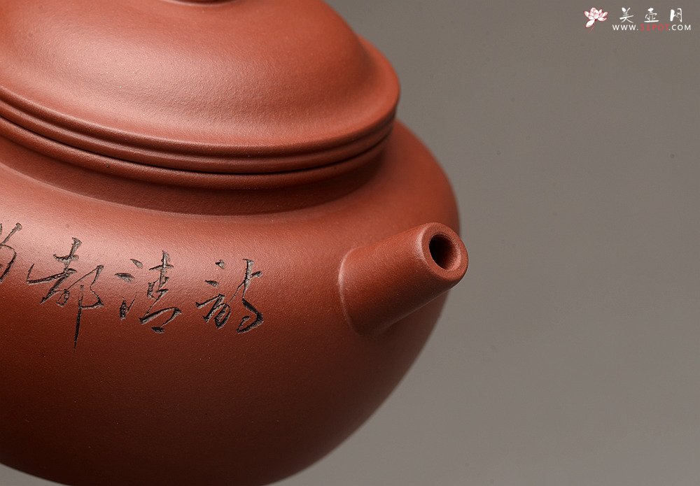 紫砂壶图片：高路装饰 詹黎明全手作品 线轮 炮管直流 杀茶利器  - 宜兴紫砂壶网