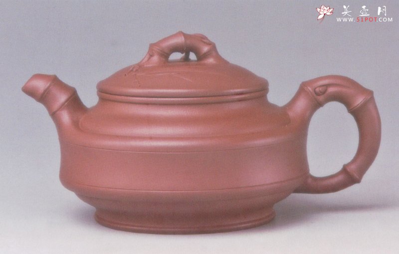 紫砂壶图片：双线竹鼓 - 宜兴紫砂壶网