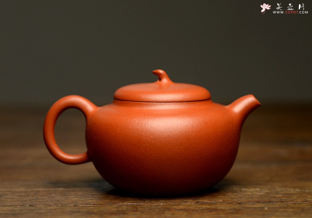 紫砂壶图片：优质朱泥 娇艳迷人 全手朱泥茄段 实用精品 - 宜兴紫砂壶网