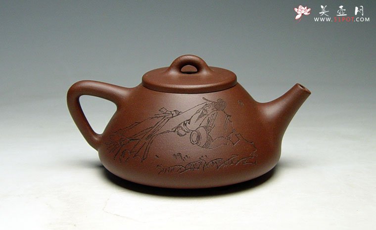 紫砂壶图片：《子冶石瓢壶》 - 宜兴紫砂壶网
