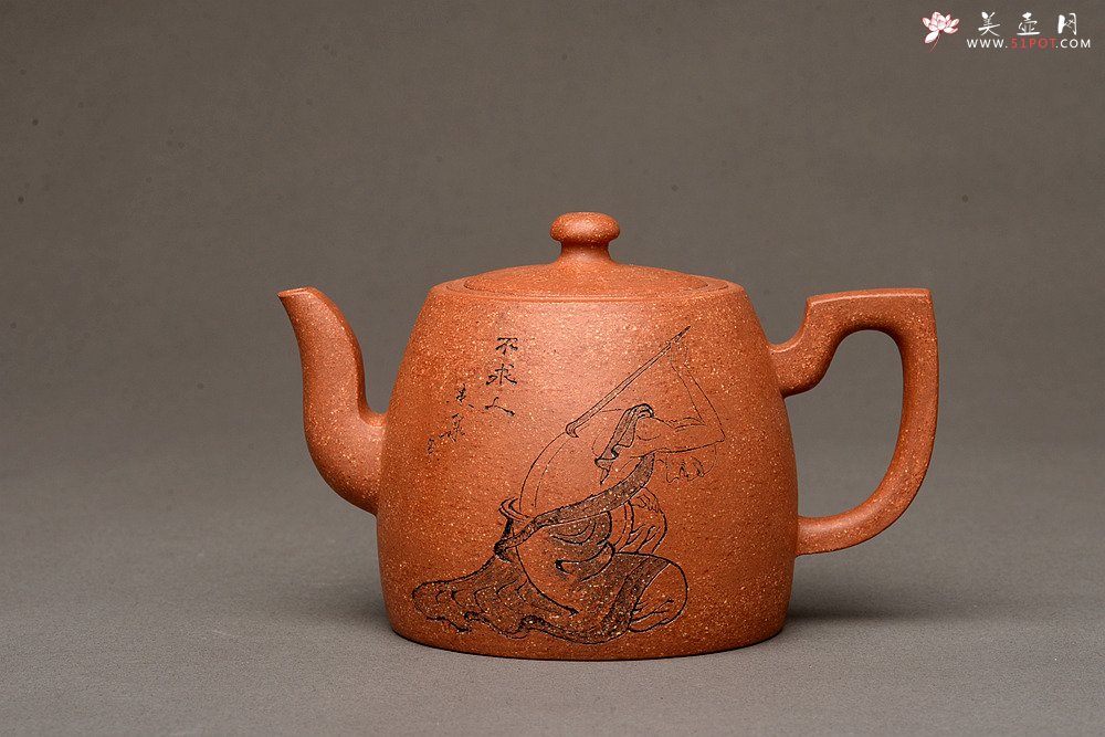 紫砂壶图片：祝福无限 壶势巍巍 刚毅圆润 全手高升壶 优质降坡泥 - 宜兴紫砂壶网