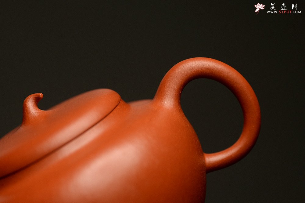 紫砂壶图片：优质朱泥 娇艳迷人 全手朱泥茄段 实用精品 - 宜兴紫砂壶网