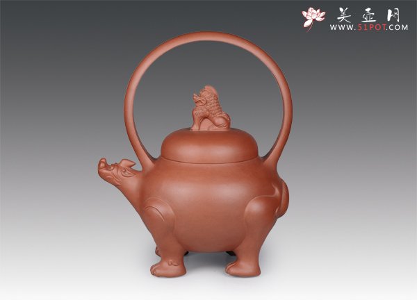 紫砂壶图片：鸿运提梁 - 宜兴紫砂壶网