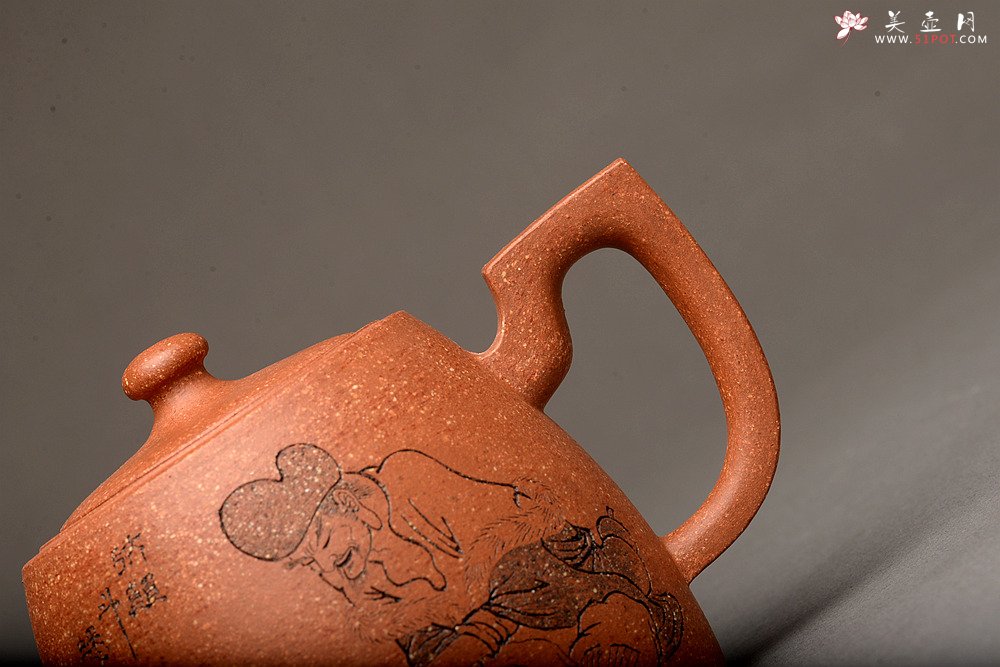 紫砂壶图片：祝福无限 壶势巍巍 刚毅圆润 全手高升壶 优质降坡泥 - 宜兴紫砂壶网