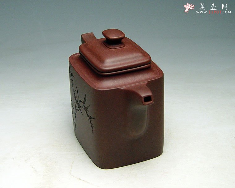 紫砂壶图片：《明月方壶》 - 宜兴紫砂壶网