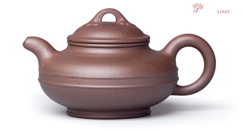 紫砂壶图片：双线如意壶 - 宜兴紫砂壶网