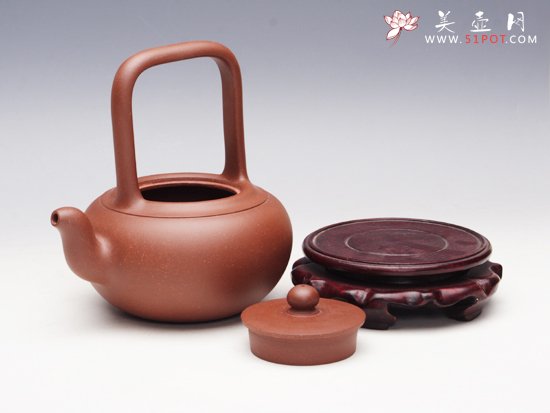 紫砂壶图片：圆缘提梁 - 宜兴紫砂壶网