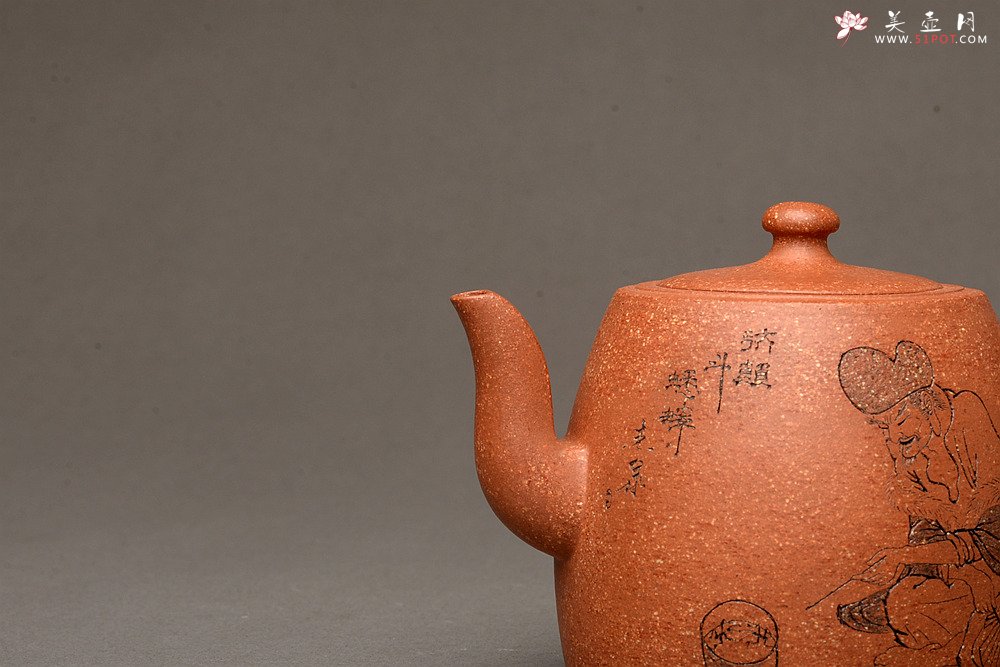 紫砂壶图片：祝福无限 壶势巍巍 刚毅圆润 全手高升壶 优质降坡泥 - 宜兴紫砂壶网