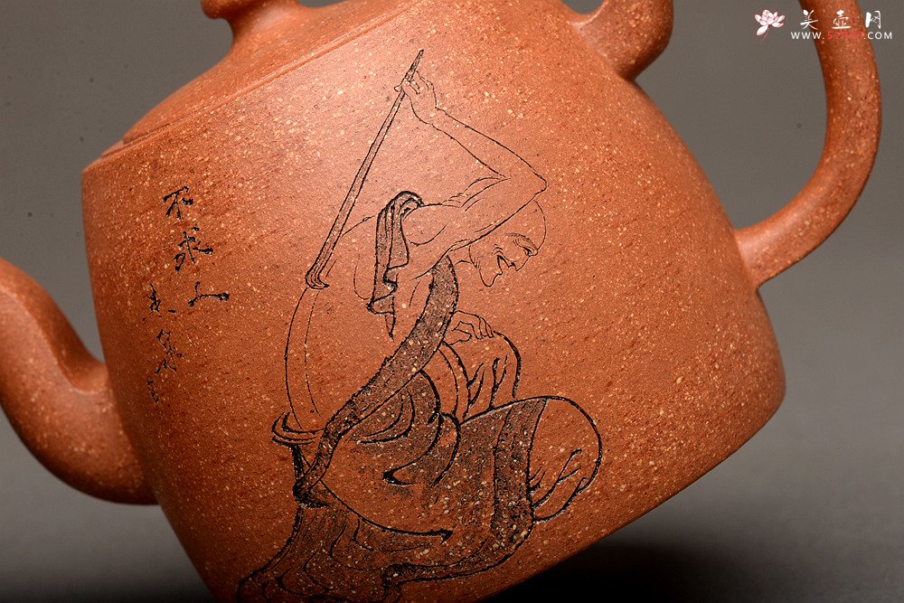 紫砂壶图片：祝福无限 壶势巍巍 刚毅圆润 全手高升壶 优质降坡泥 - 宜兴紫砂壶网